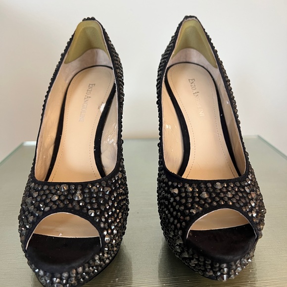 Enzo Angiolini Black Beaded Pumps size 7 1/2 - Picture 9 of 9